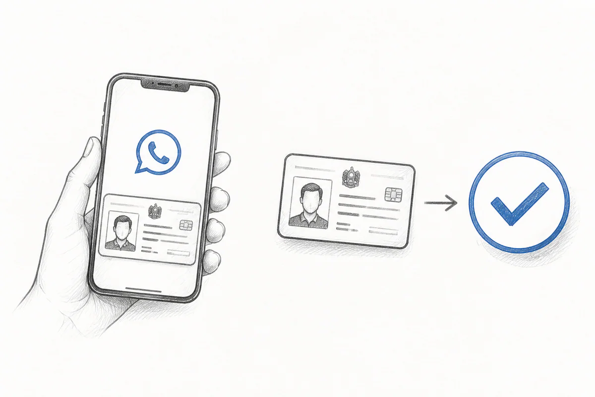 A customer sends a Dubai Emirates ID by phone for a free eligibility check
